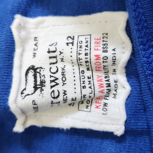 CREWCUTS constellation pajama top 12 blue+white astronomy stars sleep skirt L - Picture 3 of 5